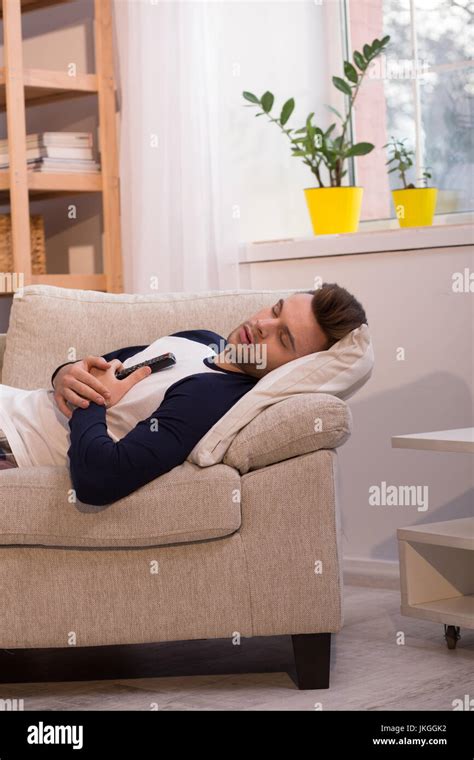 Man Lounging On Sofa Lazy Hi Res Stock Photography And Images Alamy