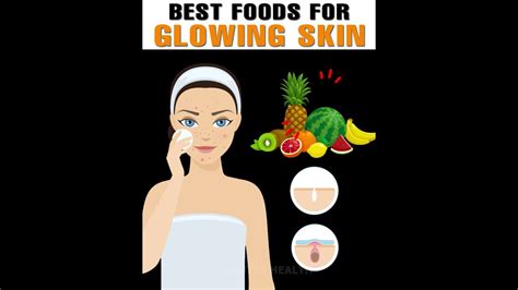 Best Foods For Glowing Skin 3 Minutes Health Youtube