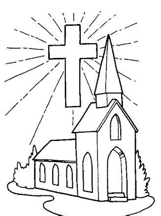 bible coloring page church coloring page  kids network cross coloring page sunday