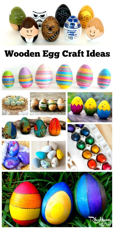 Wooden Easter Egg Crafts And Decorating Ideas Wooden Eggs Crafts Egg