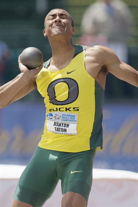 The competitor is required to throw a 16 lb (7.2 kg) steel ball, using a. NCAA Track & Field Championships: Ashton Eaton maintains ...