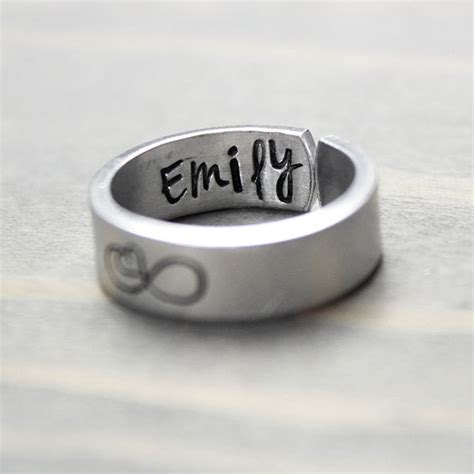 Custom Infinity Ring Long Distance Relationship Ring Best Etsy
