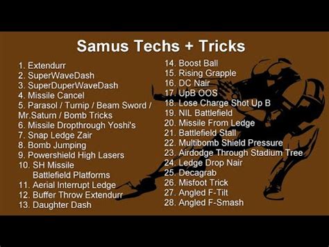 Anything missing from this guide? 2020 Samus Melee Techs Guide - YouTube