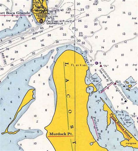 1961 Nautical Map Of Charlotte Harbor Florida Etsy