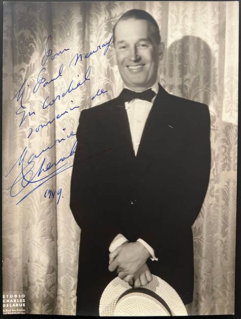 Maurice Chevalier 1888 1972 Autographed Photograph Signed ‘maurice