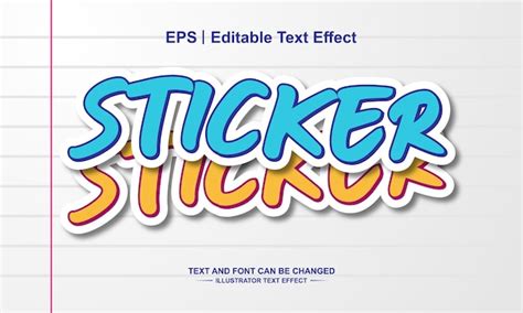 Premium Vector Sticker Editable Text Effect