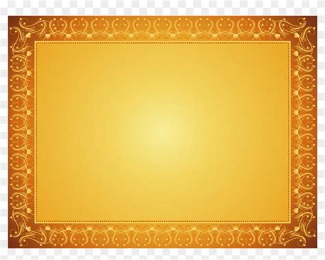 Gold Certificate Background Png Gold Certificate With Border Simple
