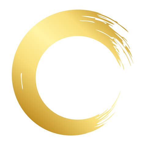 Free Brush Stroke And Gold Circle Element 18749414 Png With Transparent