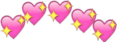 Png Edit Emoji Hearts Glitter Heart Emoji Meme Png Free Transparent