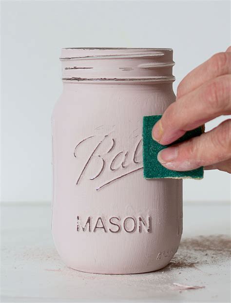 How To Paint And Distress Mason Jars