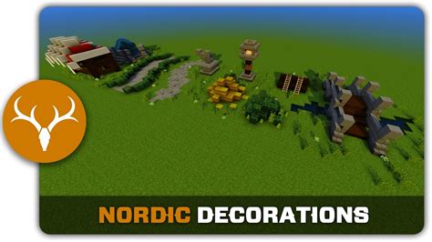 Minecraft Building Tutorial How To Build Nordic Town Decorations