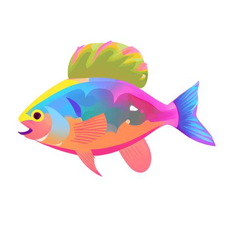 Rainbow Fish Graphic · Creative Fabrica