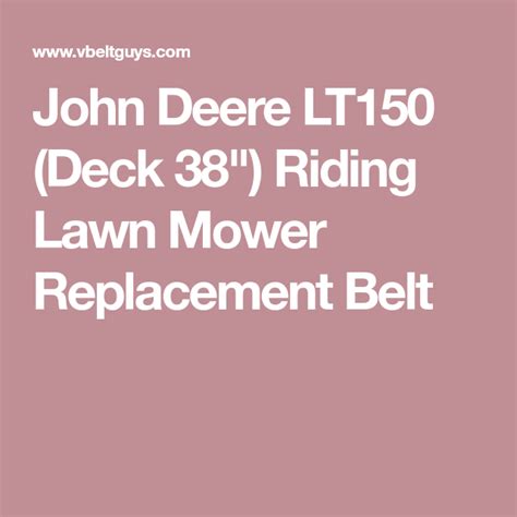 25 John Deere Lt150 Belt Diagram Wiring Database 2020