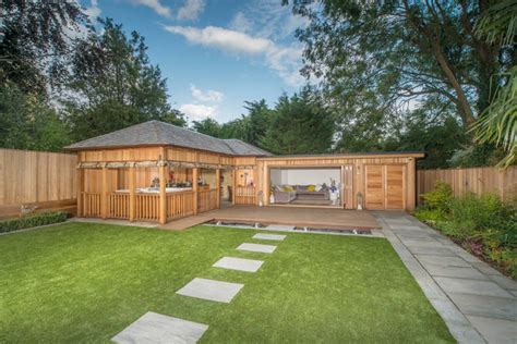 Bespoke Garden Building Complete With Spa And Kitchen By Crown