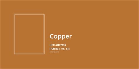 Copper Pantone Colour Bruin Blog