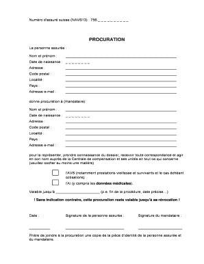 Procuration Formulaire 2020 2024 Fill And Sign Printable Template Online