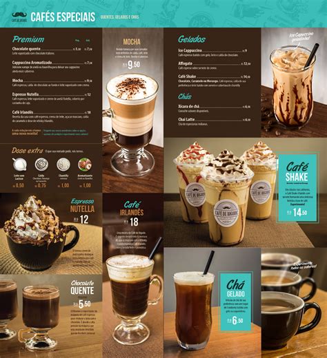 Cardápio Café De Bigode On Behance Coffee Shop Menu Coffee Shop