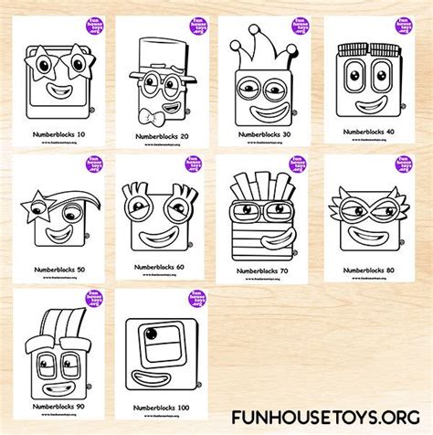 Fun House Toys Numberblocks Spring Flower Crafts Coloring Pages