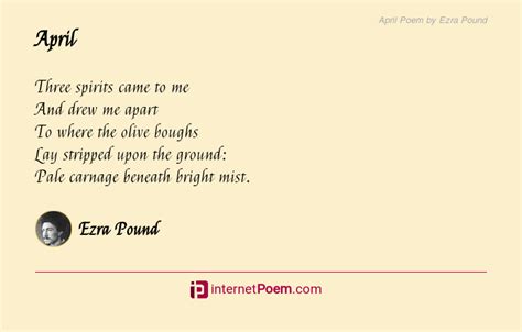 April Poem By Ezra Pound