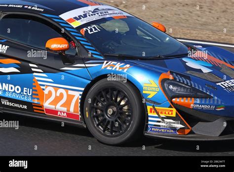 Mclaren Gt4 In Blue Livery Colors In Action During The Final Of The