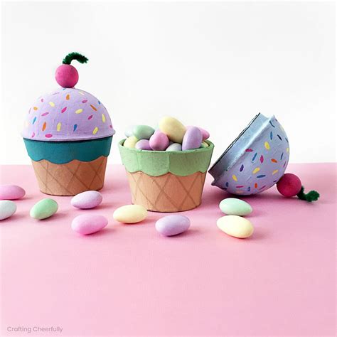 Ice Cream Cone Treat Boxes Crafting Cheerfully