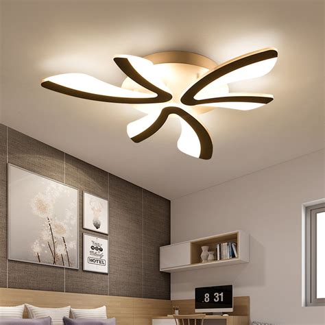 Led Ceiling Light Fixture With Remote Control Chandelier Modern Acrylic