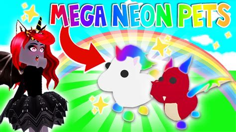 Mega Neon Pets In Adopt Me Roblox Robux Hut