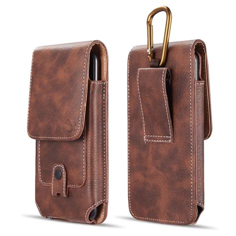 Luxmo Premium Vertical Phone Holster Genuine Leather Case Belt Clip