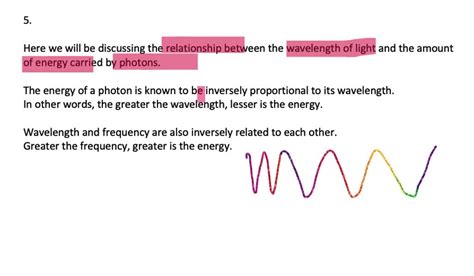 Solvedwhat Is The Relationship Between The Wavelength Of Light And The