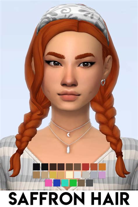 The Sims 4 Saffron Hair By Vikai The Sims Book
