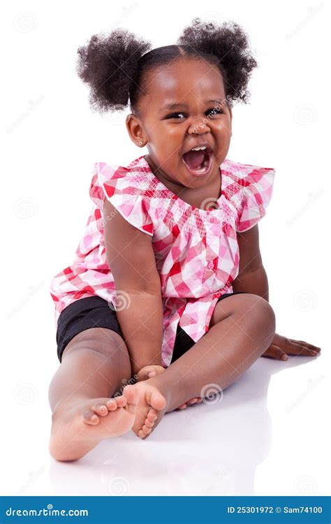 Cute Little African American Girl Laughing Stock Photo Image 25301972