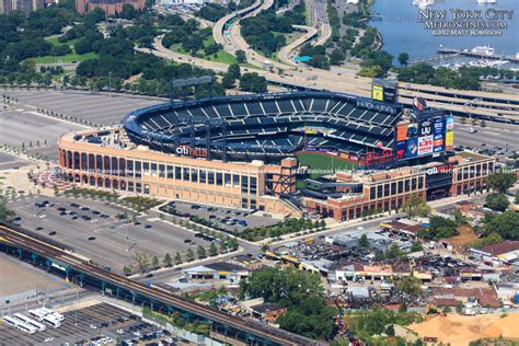 Aerial Of Citi Field In Queens New York City
