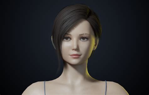 3d Model Rigged Female Character Vr Ar Low Poly Cgtrader