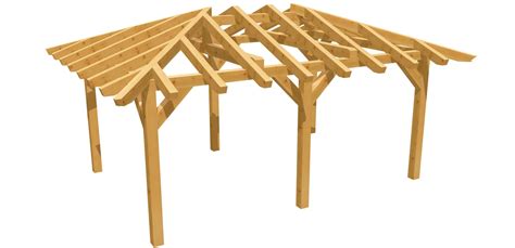 Haus konstruieren , zeichnen lernen: Carport Walmdach Konstruktion Bauanleitung 3,2m x 4,8m ...