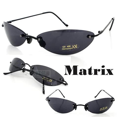 Matrix Morpheus Sunglasses Movie Sunglasses Men 139 G Ultralight Rimless Classic Oval Glasses