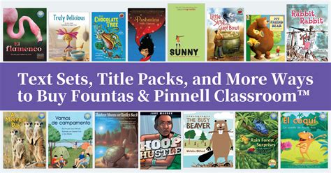 Text Sets Title Packs And More Ways To Buy Fountas And Pinnell Classroom