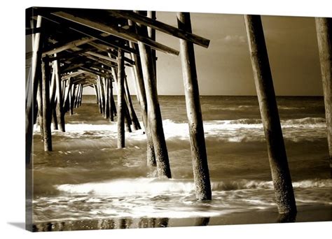 Under The Pier Ii Wrapped Canvas Art Print Beach Style Prints And