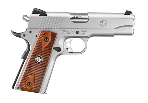 Ruger Sr1911 Commander 45acp Stainless In Box 1 No Reserve Semi