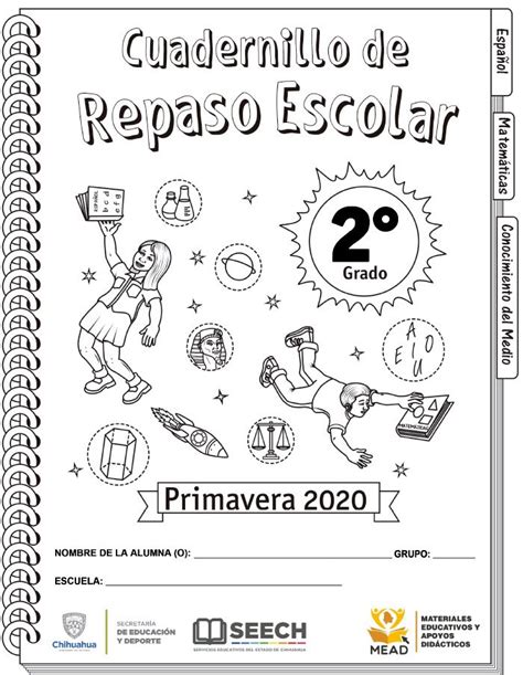 Cuadernillo De Repaso Escolar Para El Segundo Grado De Primaria 2020
