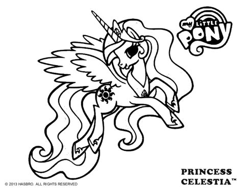 Detail Gambar Mewarnai My Little Pony Princess Celestia Koleksi Nomer 33