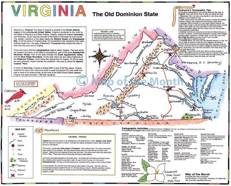 Virginia Map Maps For The Classroom