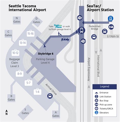 Seattle Tacoma Airport Terminal Map Fayre Jenilee