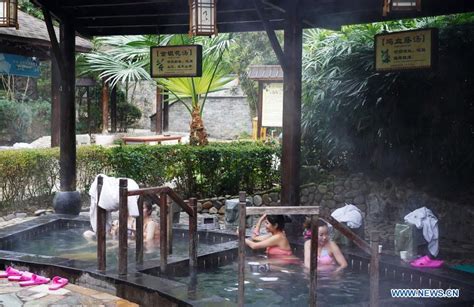 people enjoy hot spring in jiangxi xinhua english news cn