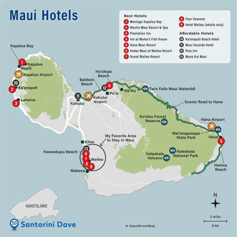 MAUI HOTEL MAP Best Areas Neighborhoods Places To Stay