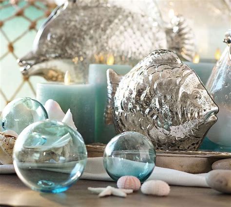 Recycled Glass Balls Pottery Barn Beach House Decor Recycled Glass