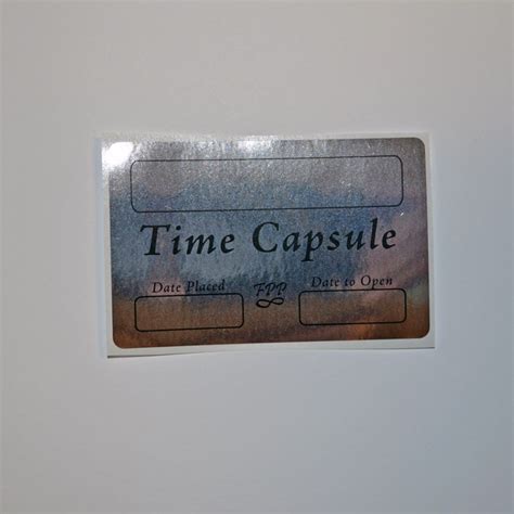 Label Time Capsule Silver Poly Outdoor Pk2