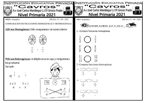 Pdf Comparacion De Fracciones Homogeneas Y Heterogeneas Vbooktips