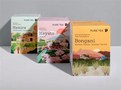 Pure Tea Packaging Illustrations World Brand Design Society