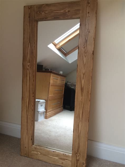 Beautiful Quality Handmade Chunky Rustic Full Length Wooden Mirror