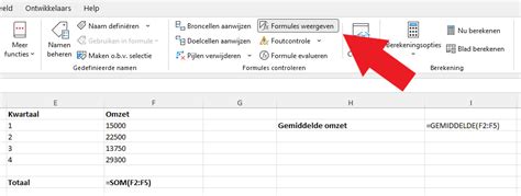 Formules Weergeven In Excel Handleiding Excel